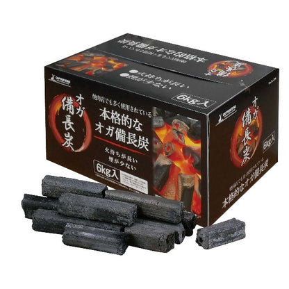 オガ備長炭 6kg入 キャンプ アウトドア バーベキュー BBQ 炭火焼 UJ-510