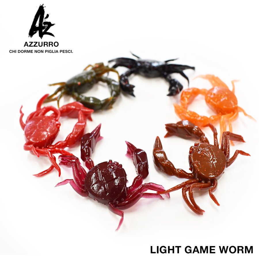徹湾 ライトゲームワーム AZW-M　～ガシラ・チヌ・根魚釣りに最適なカニ型ワーム～
